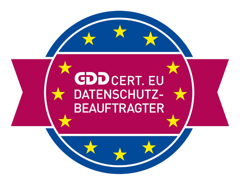 OBSECOM Datenschutzbeauftragter durch GDD zertifiziert Logo GDDcert. EU